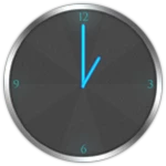 floating neon clock android application logo